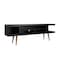 Manhattan Comfort Utopia 70.47" TV Stand with Splayed Wooden Legs and 4 Shelves in Black 19753 - alternate 2